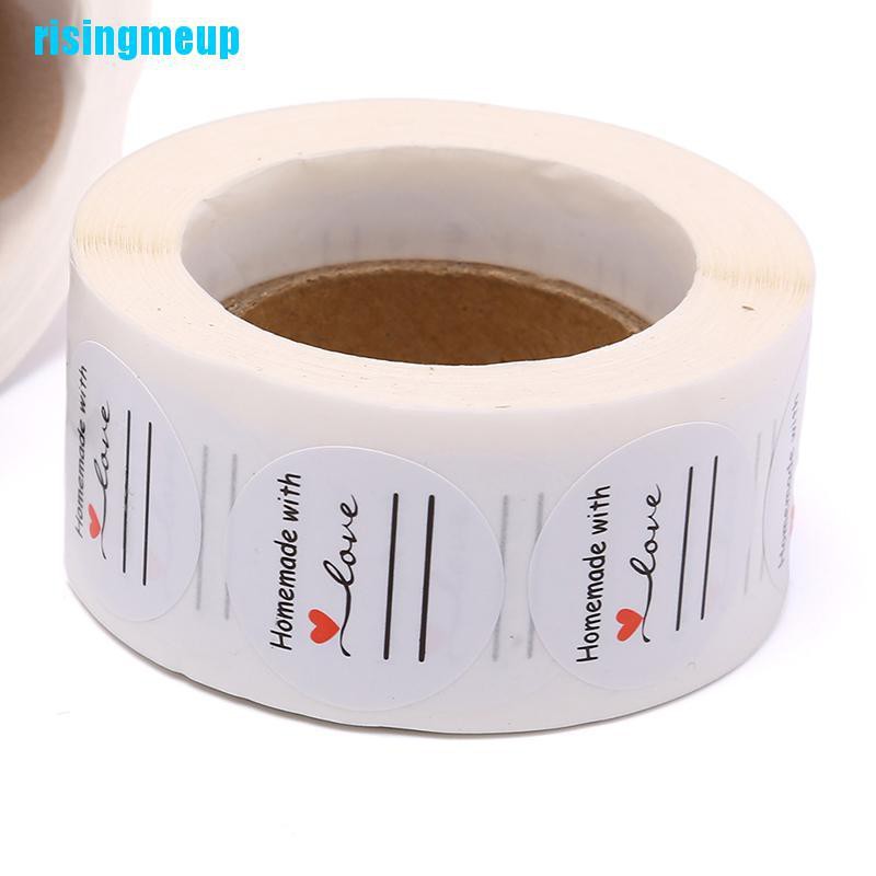 Risingmeup Labels Per Roll Inch Homemade With Love Sticker With