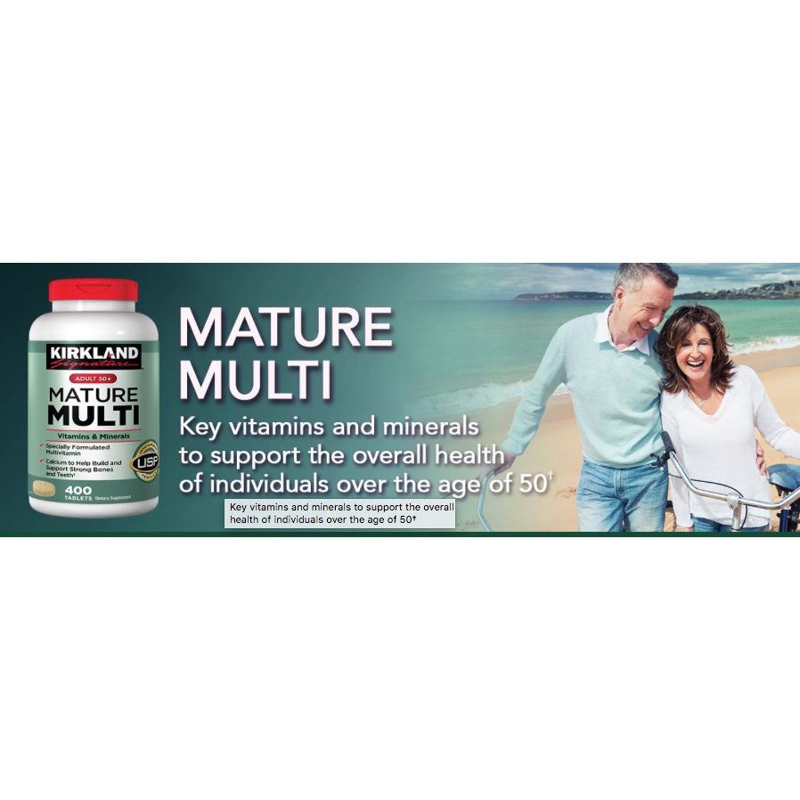 Kirkland Mature Multi Vitamin Adult Tablets Exp