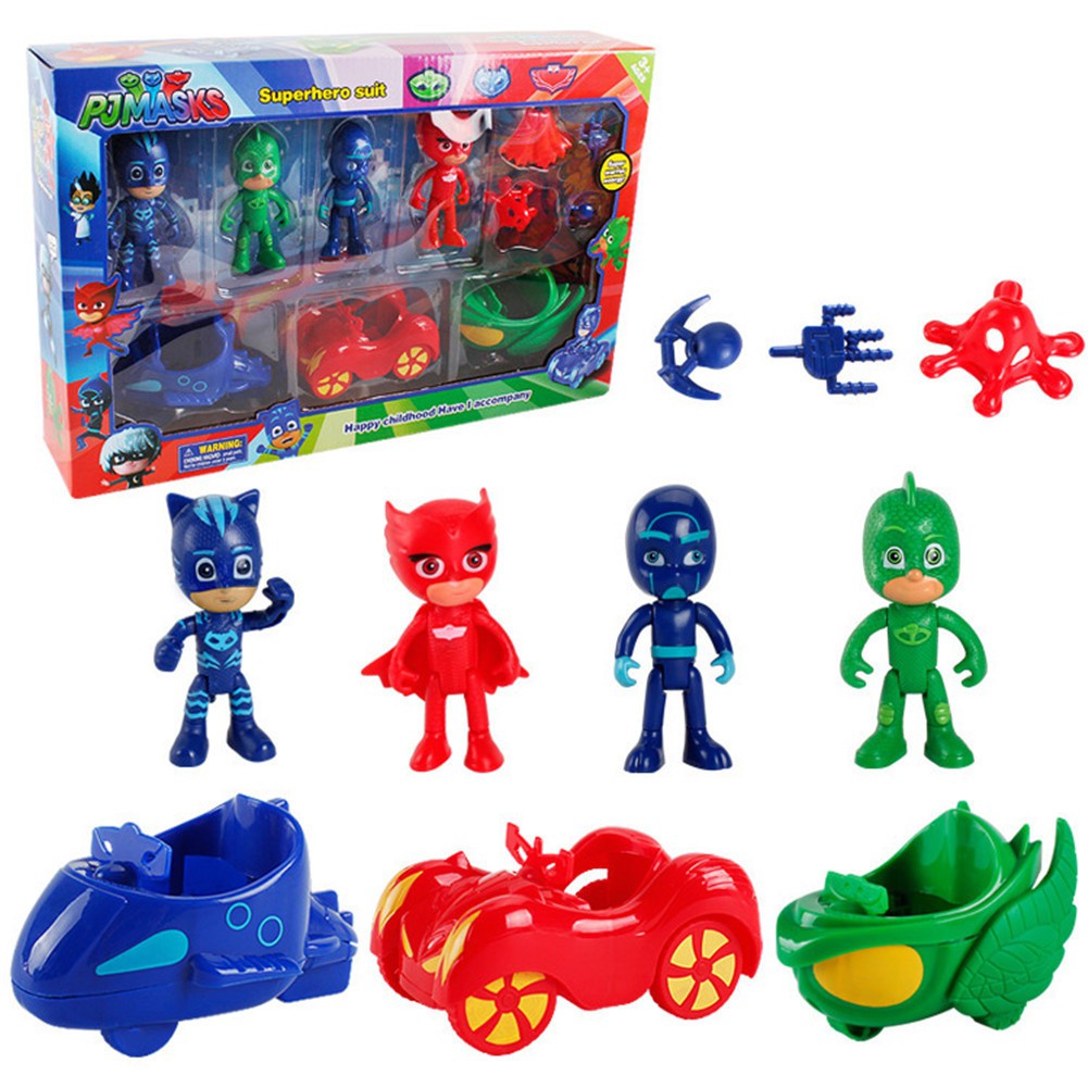 Pcs Set Pj Masks Toys Doll With Scooter Box Catboy Owlette Gekko