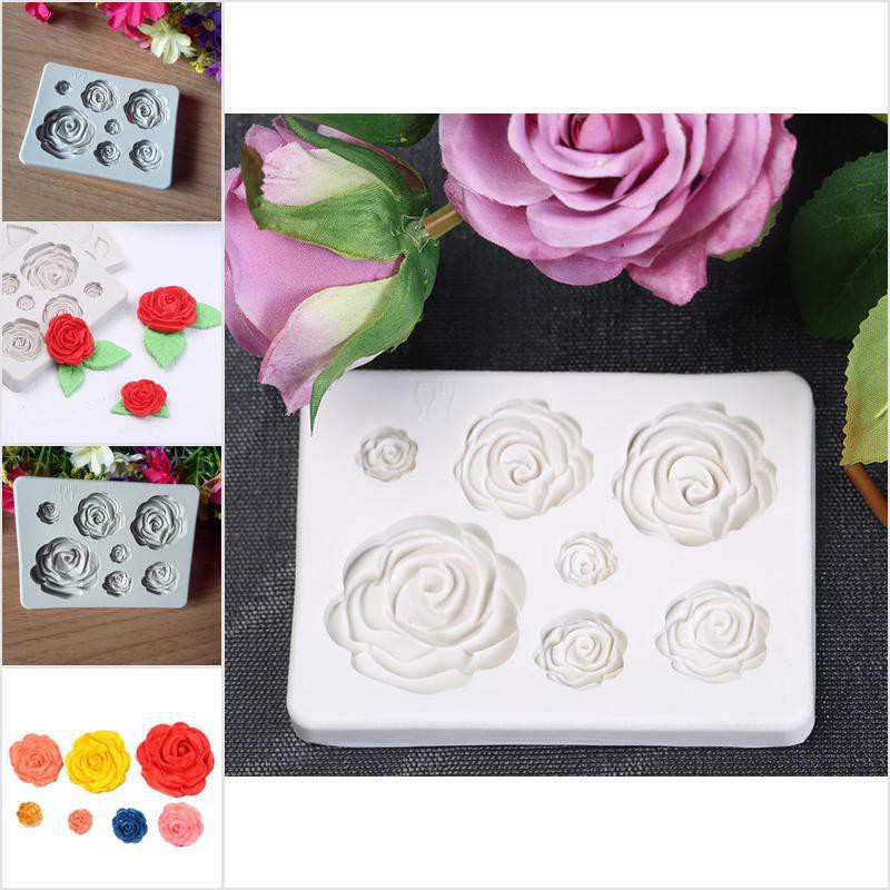 LHGC 3D Rose Flower Silicone Fondant Chocolate Mould Cake Decor