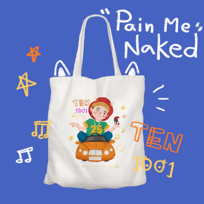 กระเปาผาลาย Ten Paint Me Naked Shopee Thailand