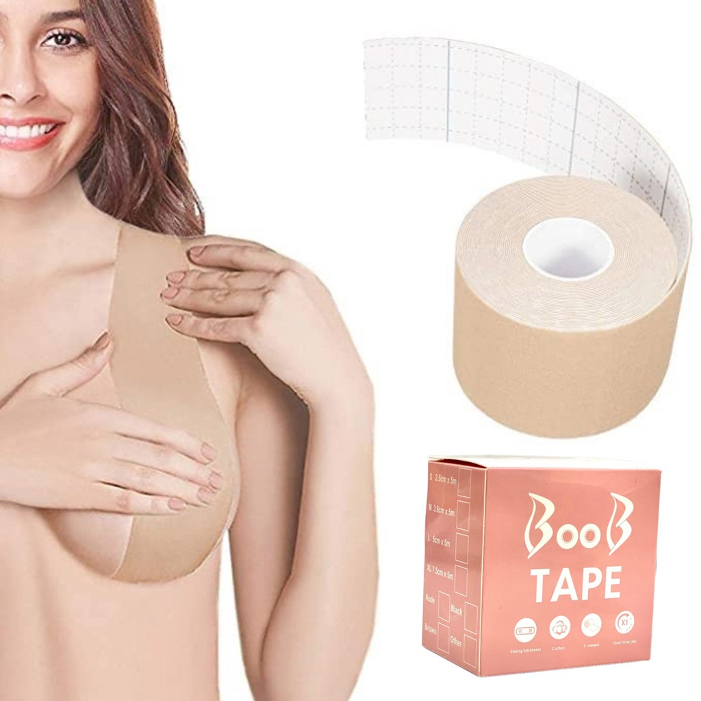 พรอมสง BOOB tape เทปแปะหนาอก เทปปดหนาอก ยกกระชบหนาอกสวยแบบ