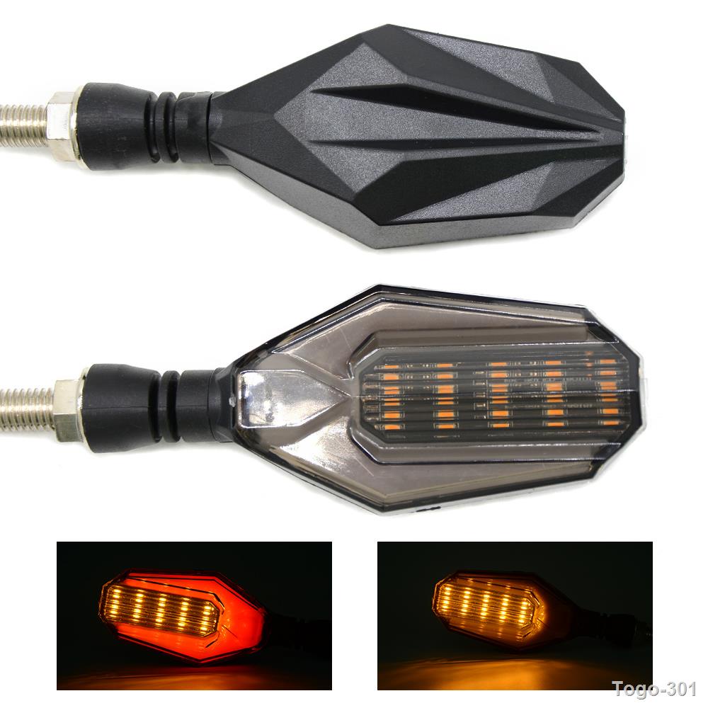 1 Pair Universal 12V LED Motorcycle Turn Signal Indicators Lights Lamp