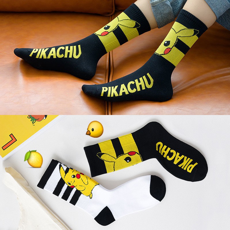 Pokemon Pikachu Socks Cartoon Ankle Sock Women Men Unisex Leisure