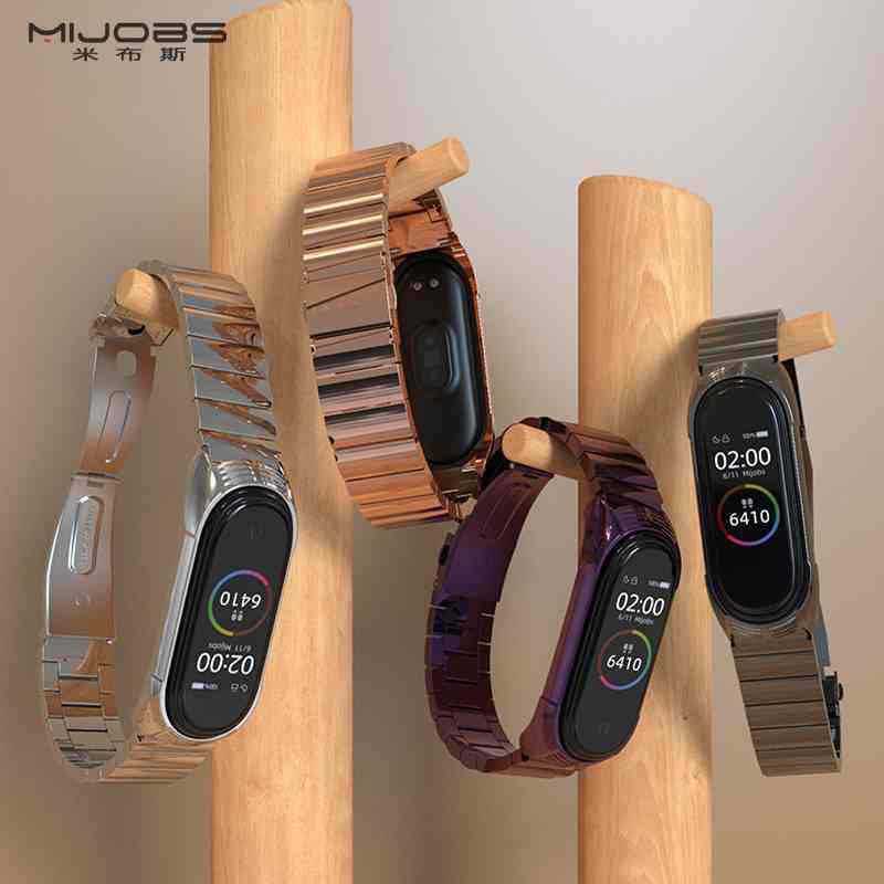 Suitable For Xiaomi Band 6 5 4 Wristband Mi 6 5 4 Strap Metal Bracelet