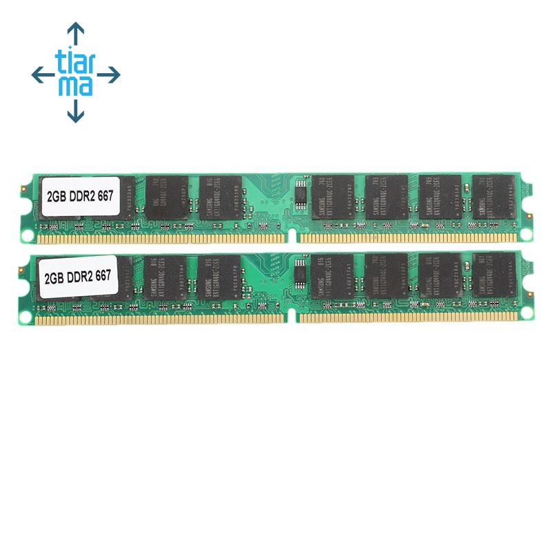 2 X 2 GB Memory RAM DDR 2 667 MHZ PC 2 5300 Non ECC Desktop PC DIMM 240