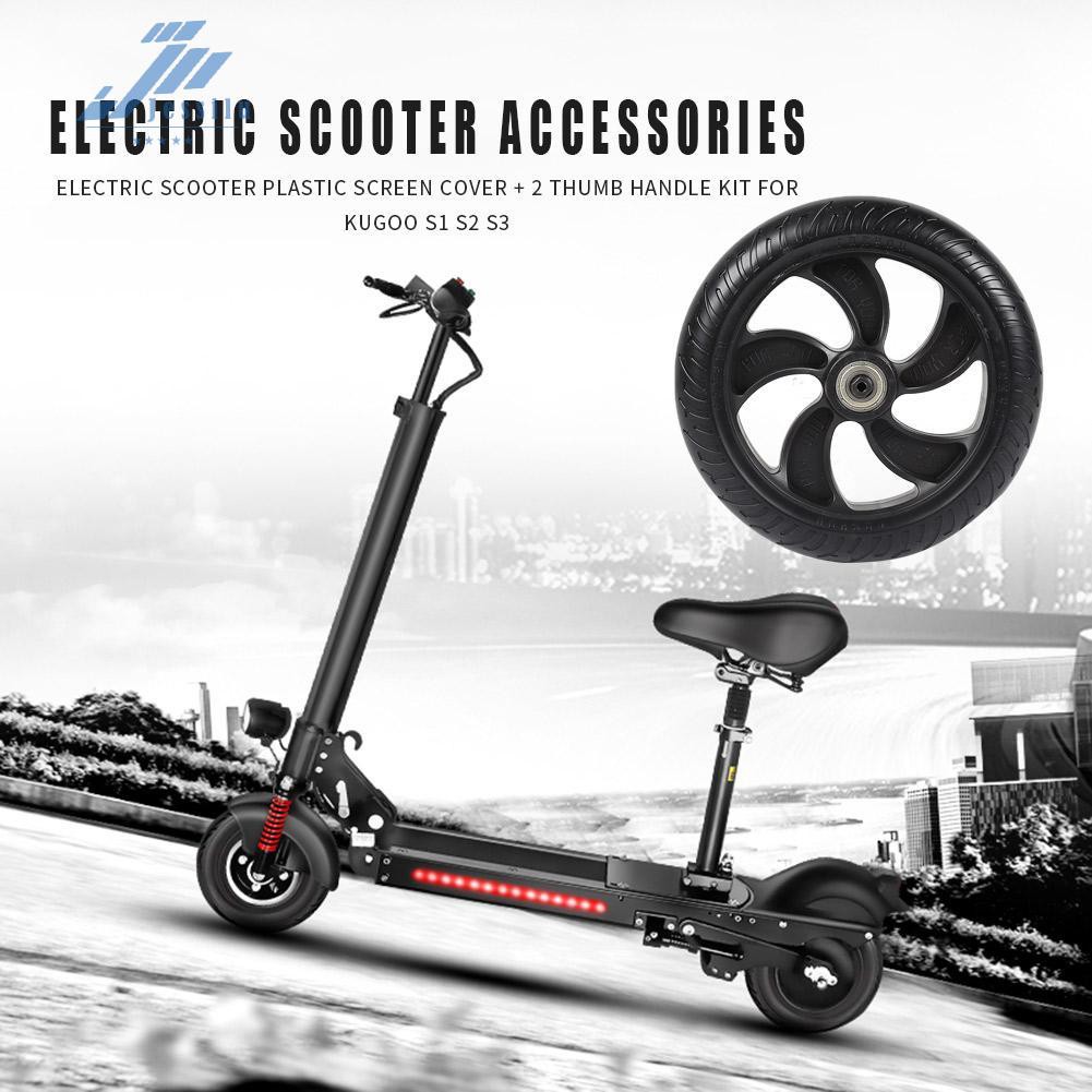 Jessilu Electric Scooter Solid Rear Wheel Back Tire W Wheel Hub For