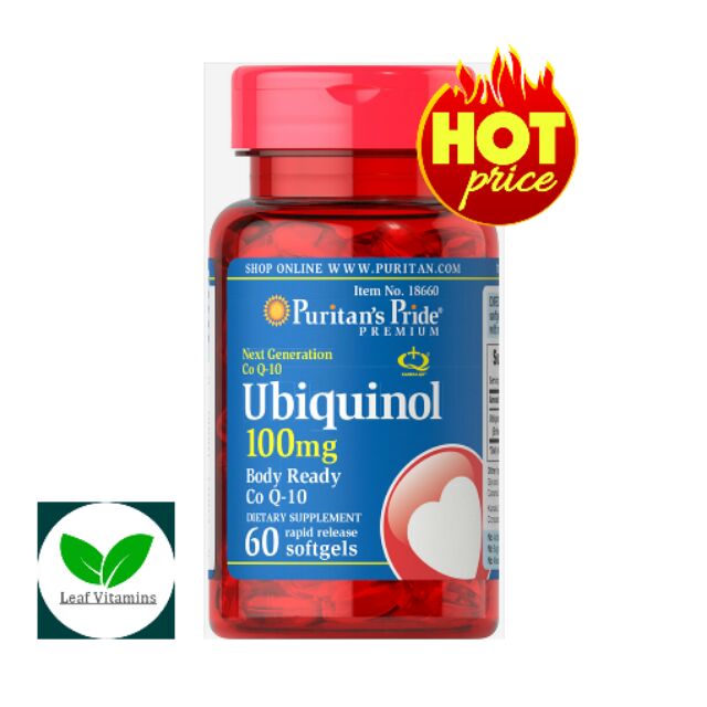 Puritan S Pride Ubiquinol 100 Mg 60 Rapid Release Softgels Shopee