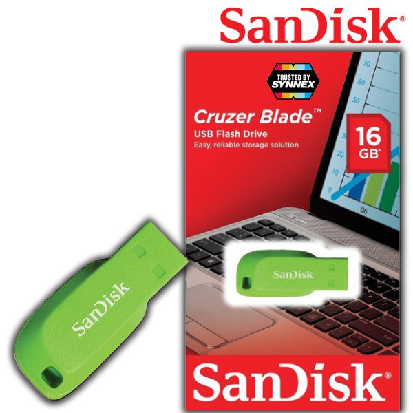 Sandisk Flash Drive Cruzer Blade Usb Gb Green Sdcz C