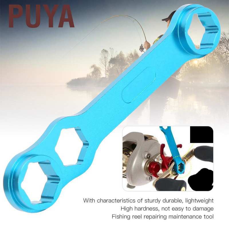 PUYA Aluminum Alloy Fishing Reel Wrench Blue DIY Casting Repair