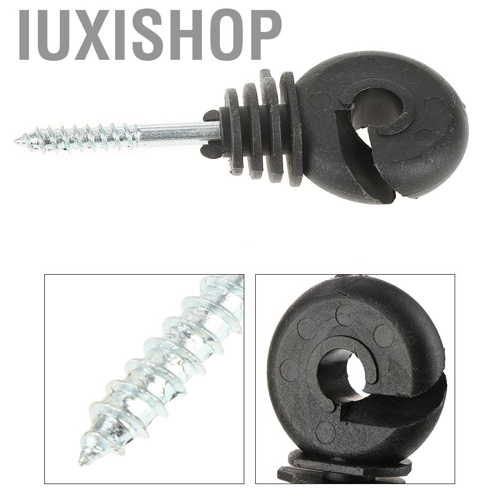 Iuxishop 50 Pcs Black Screw In Ring Insulators Electric Fence