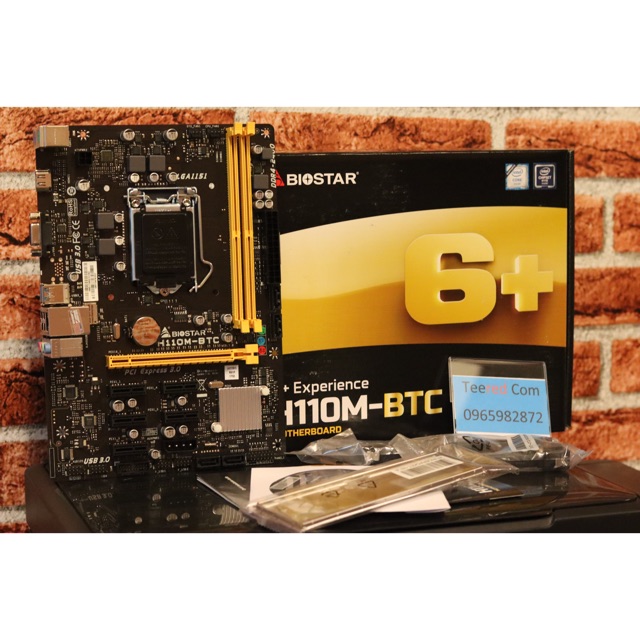 MAINBOARD 1151 BIOSTAR H110M BTC DDR4 ของใหมครบกลอง Shopee Thailand