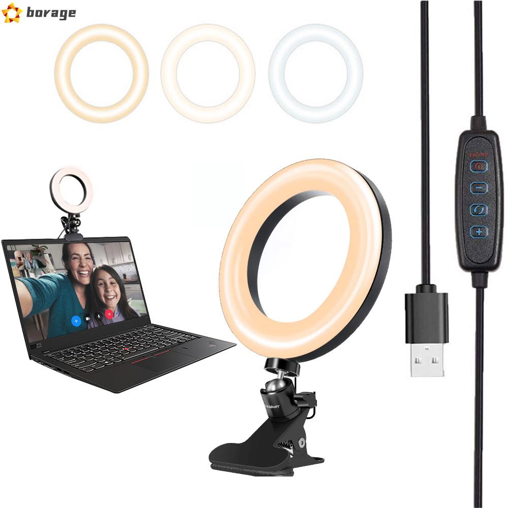 Vijim Cl Mini Inch Led Ring Light Clip On Laptop Video Conference