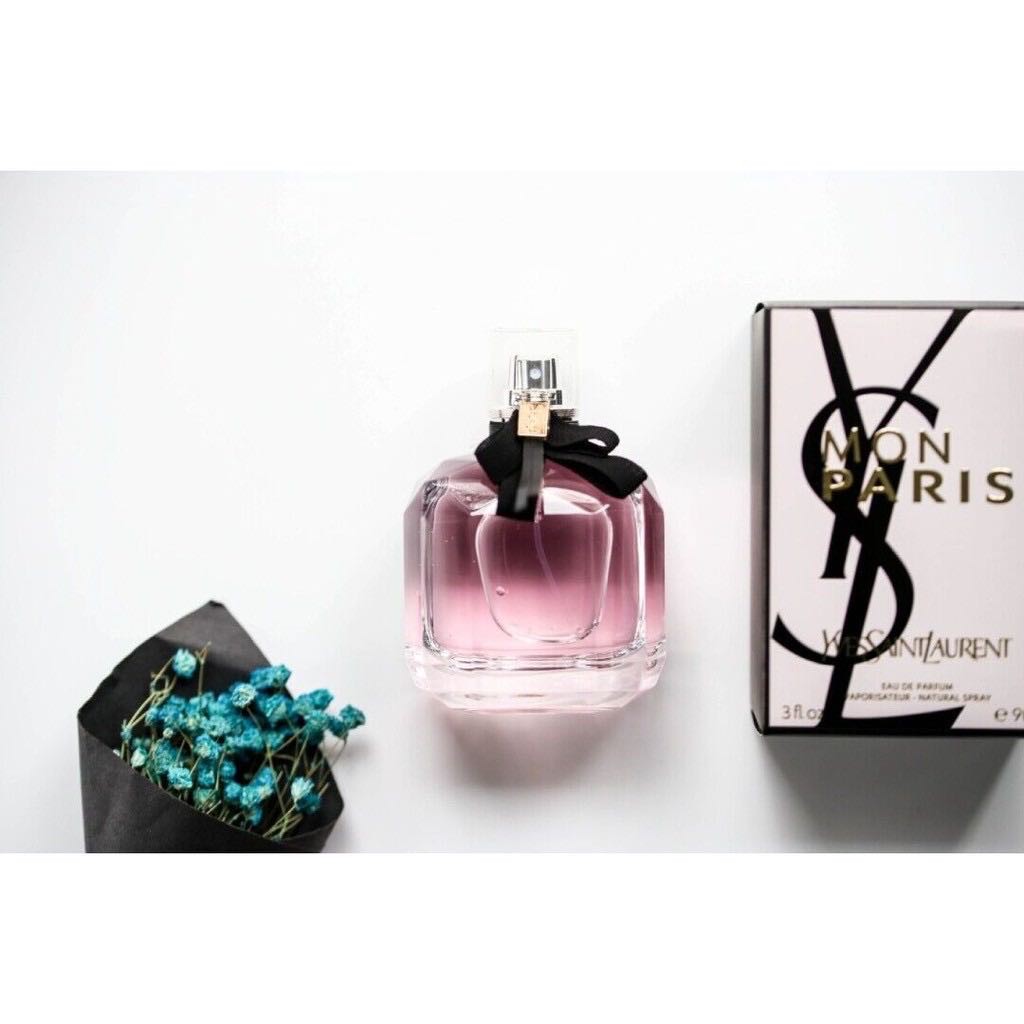 YSL Mon Paris EDP 90 ml พรอมกลอง วายเอสแอล Perfume นำหอมผหญง Yves