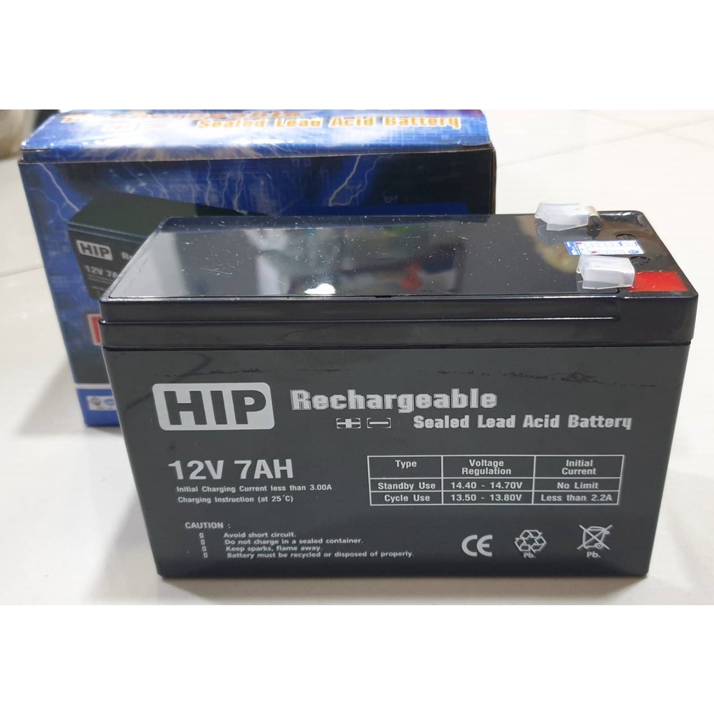 Battery 12v 7ah HIP แบตเตอรรแหง เครองสำรองไฟ แบตเตอร 12v 7ah