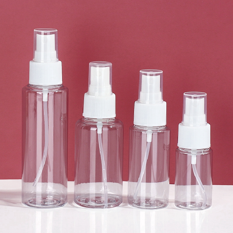 Transparent Empty Spray Bottles Pressable Plastic Mini Travel Bottle