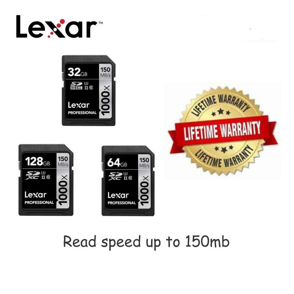 Lexar Professional 1000x 32GB64GB128GB SDHC SDXC UHS II Memory Card