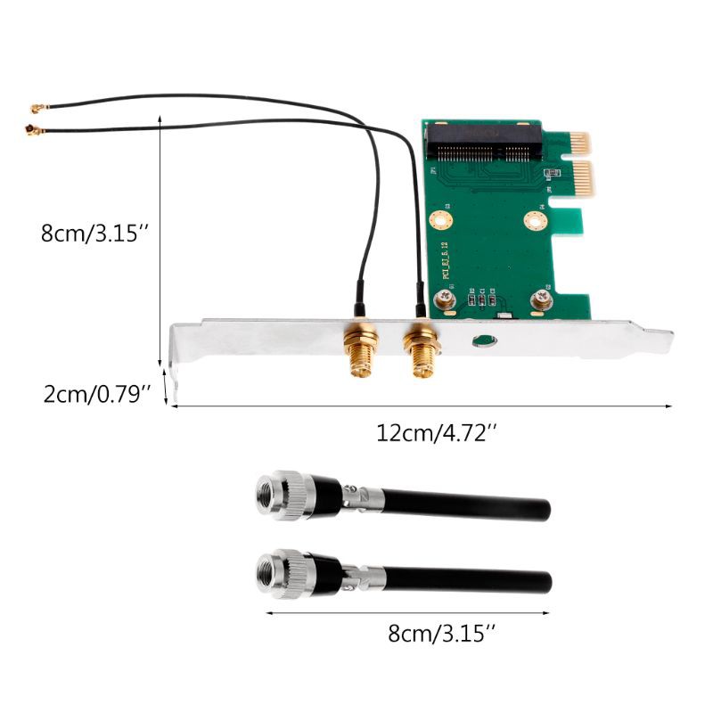 Kok Wireless Wifi Network Card Mini Pci E To Pci E X Desktop Adapter