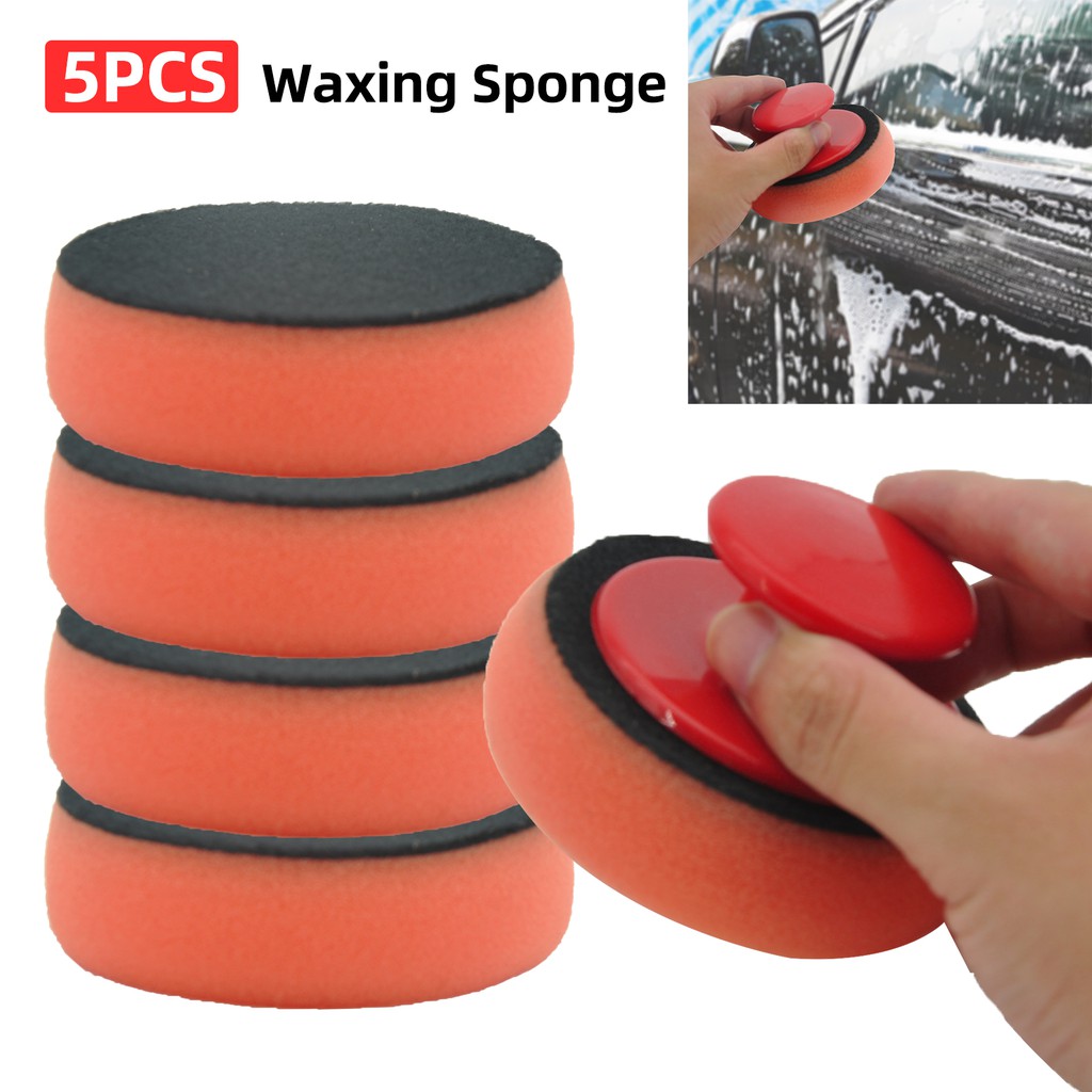 6PCS Car Wash Wax Polishing Pad Sponge Car Cleaning Cloth Microfiber