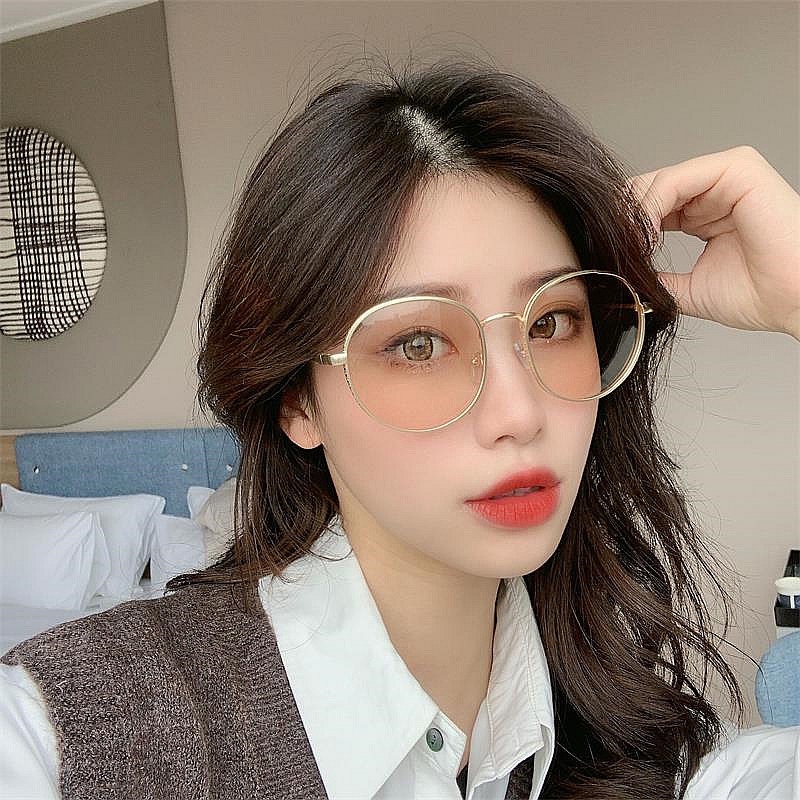 Retro Big Frame Round Ins Face Sunglasses Anti Ultraviolet Glasses Lace