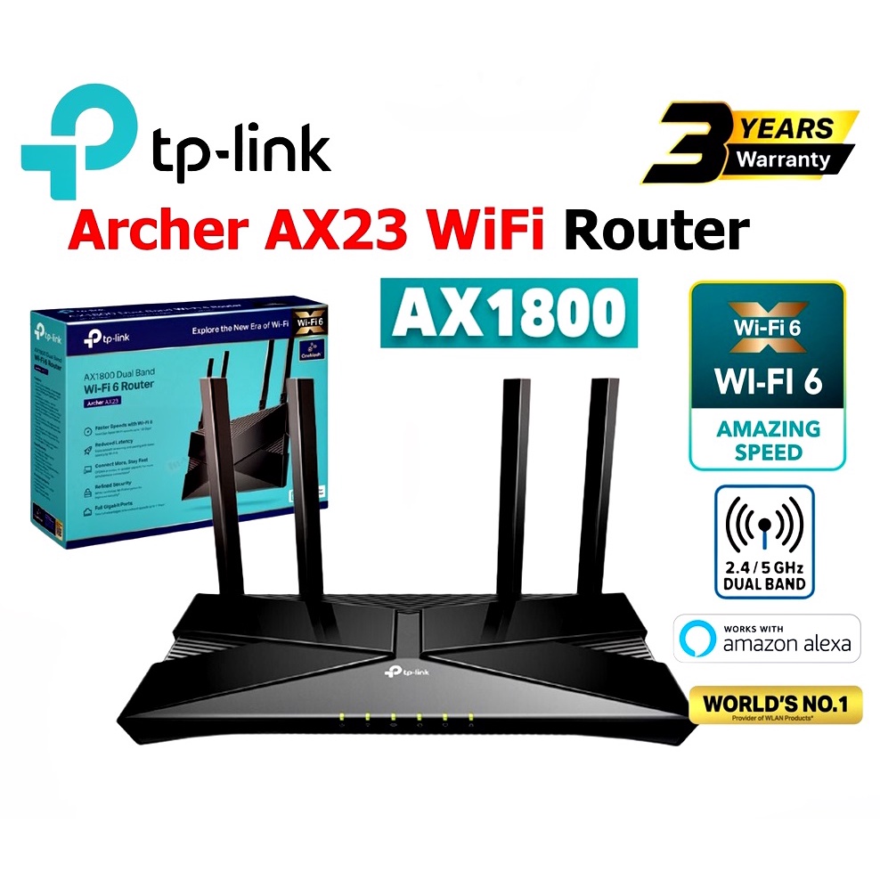 ROUTER เราเตอร TP LINK Archer AX23 AX1800 Dual Band Wi Fi 6 Router