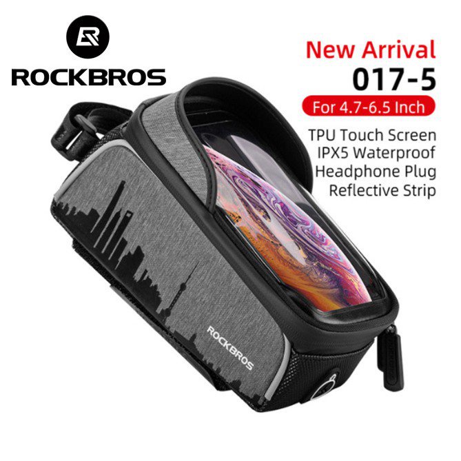 ROCKBROS Cycling MTB Bicycle Bag 6 Waterproof Touch Screen Top Tube