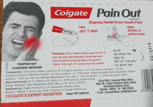 Colgate Pain Out Express Relief From Tooth Pain All Good Shop ThaiPick