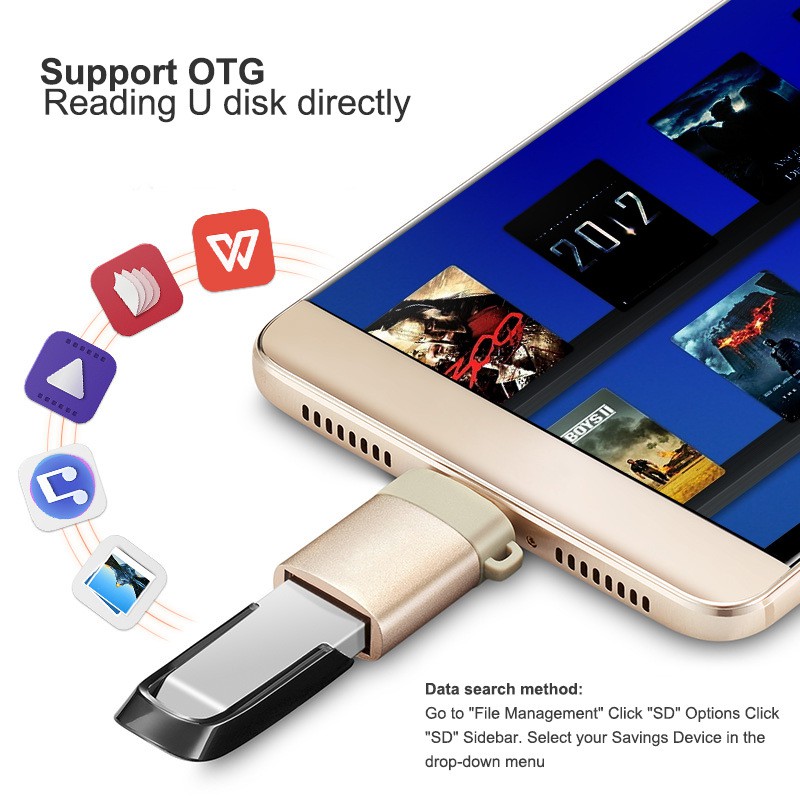 Remax Usb Type C Otg Adapter Usb Otg To Type C