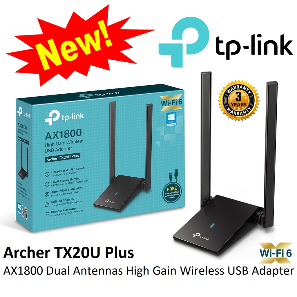 Tp Link Archer Tx U Plus Ax Wifi Dual Antennas High Gain