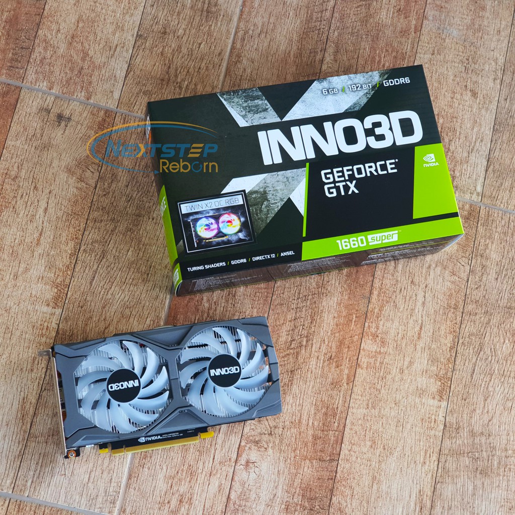 ใหมมอ1 GTX 1660 SUPER TWIN X2 OC RGB GDDR6 6GB 192 Bit Nvidia Inno3D