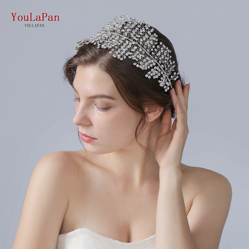 YouLaPan HP258 Handmade Crystal Rhinestone Tiaras And Crowns Wedding