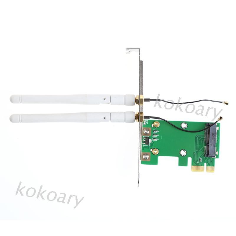 Kok Wireless Wifi Network Card Mini Pci E To Pci E X Desktop Adapter