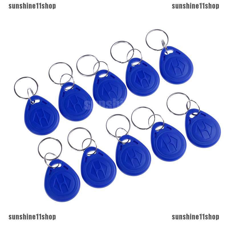 SSH 10Pcs TK4100 Keychains 125KHZ RFID Proximity Id Card Token Tags Key