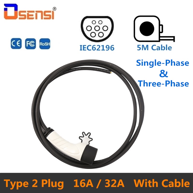 OSENSI 16A 32A Type 2 EV Plug IEC62196 Charging Station Mennekes