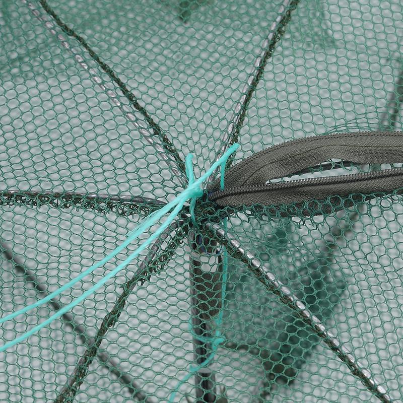 Fishing Net Folded Hexagon 6 Hole Automatic Fishing Trap Fish Shrimp