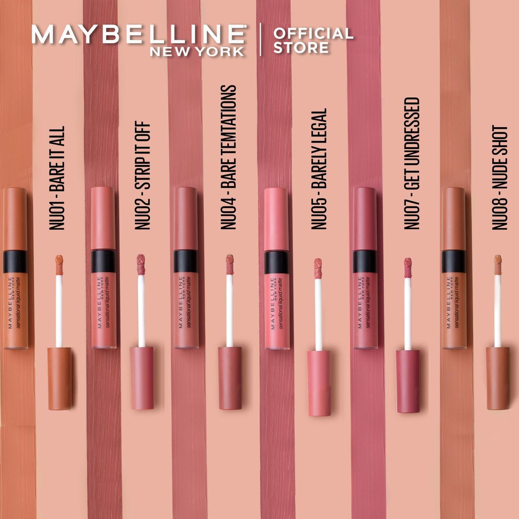 Maybelline Sensational Liquid Matte The Nudes Shopee