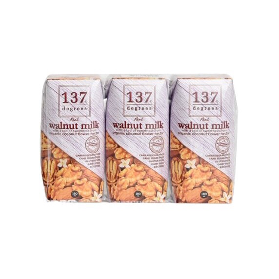 137 Degrees Walnut Milk Original 3x180ml นมวอลนท นม นมกลอง นมยเอช