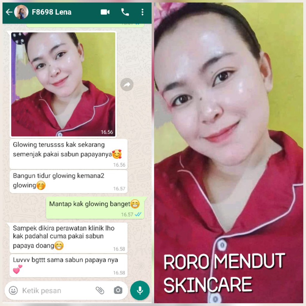 Roro Mendut Glutathione Papaya Orange Peel Kojic Acid สบทาความสะอาด