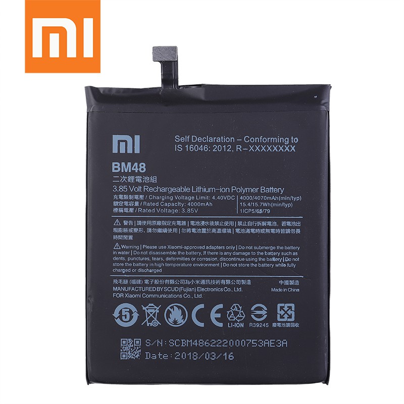 Original Hone Battery For Mi Note Battery