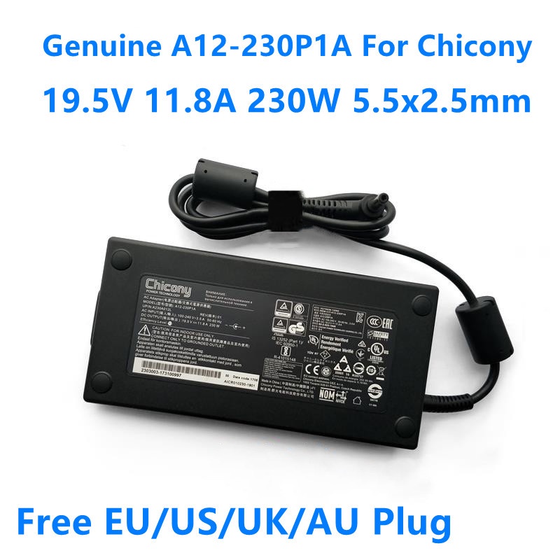 Genuine CHICONY A12 230P1A 19 5V 11 8A 230W 5 5x2 5mm A17 230P1A AC