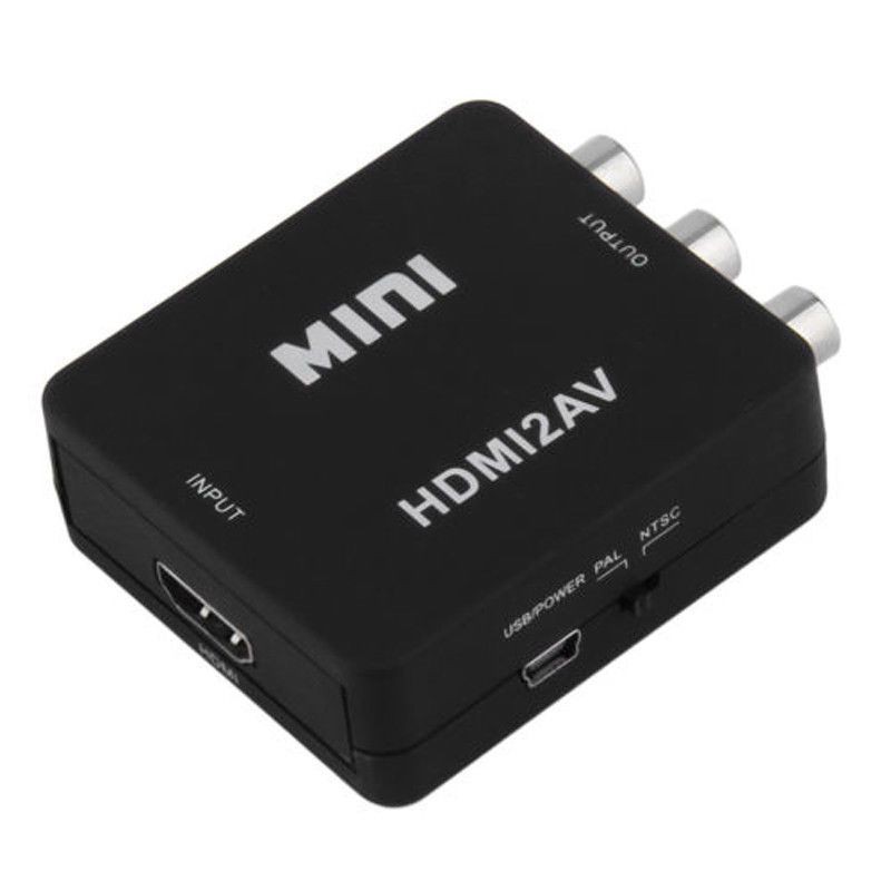 อะแดปเตอรแปลง Mini 1080 P HDMI Composite to RCA Audio Video AV CVBS