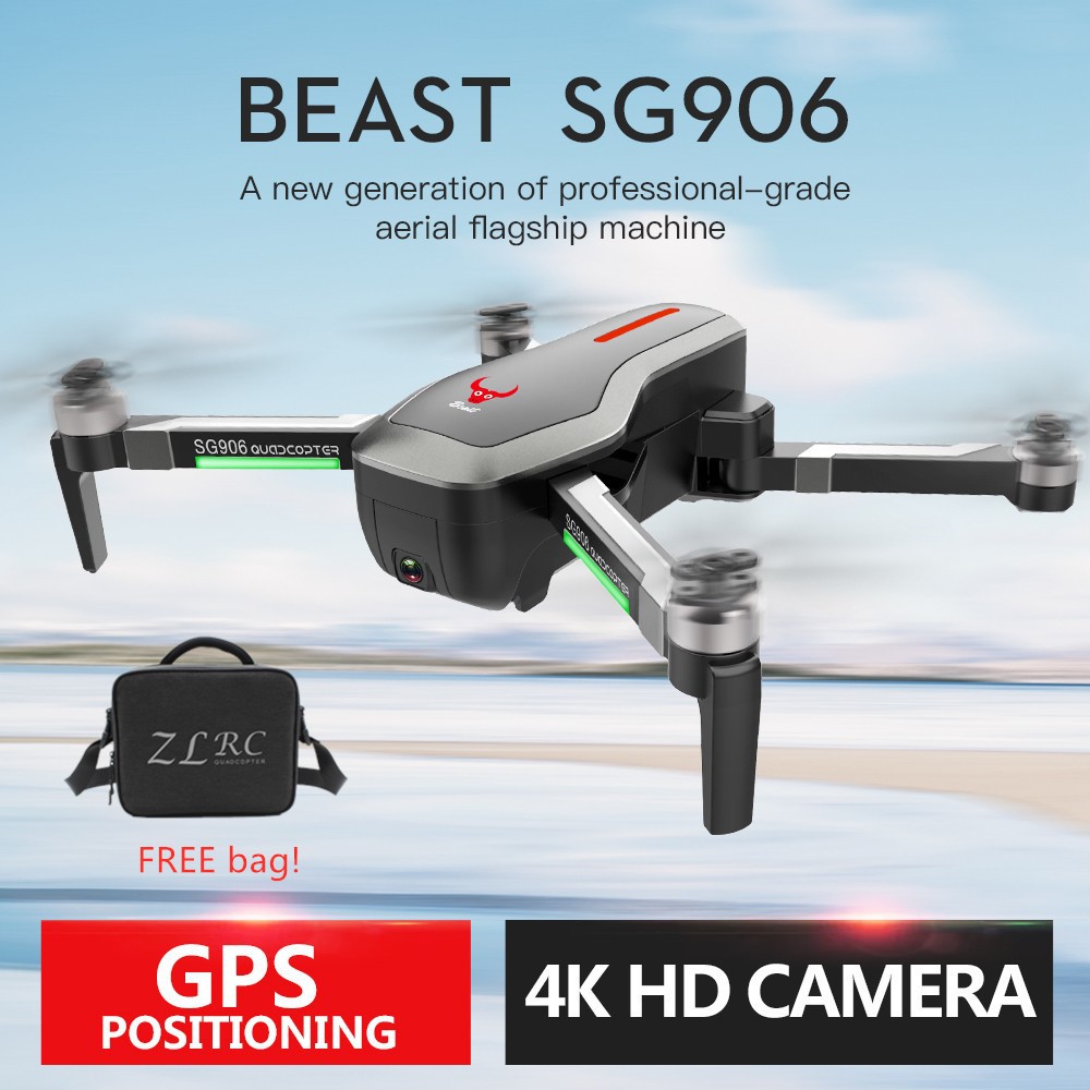 ZLRC BEAST SG906 5G WiFi GPS โดรน FPV 4 K และ EPP กระเปาเดนทาง VS