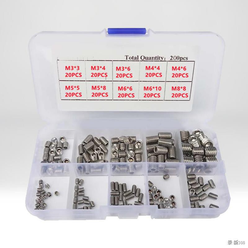 Axk Pcs Allen Head Socket Hex Set Grub Screw Assortment Cup Point