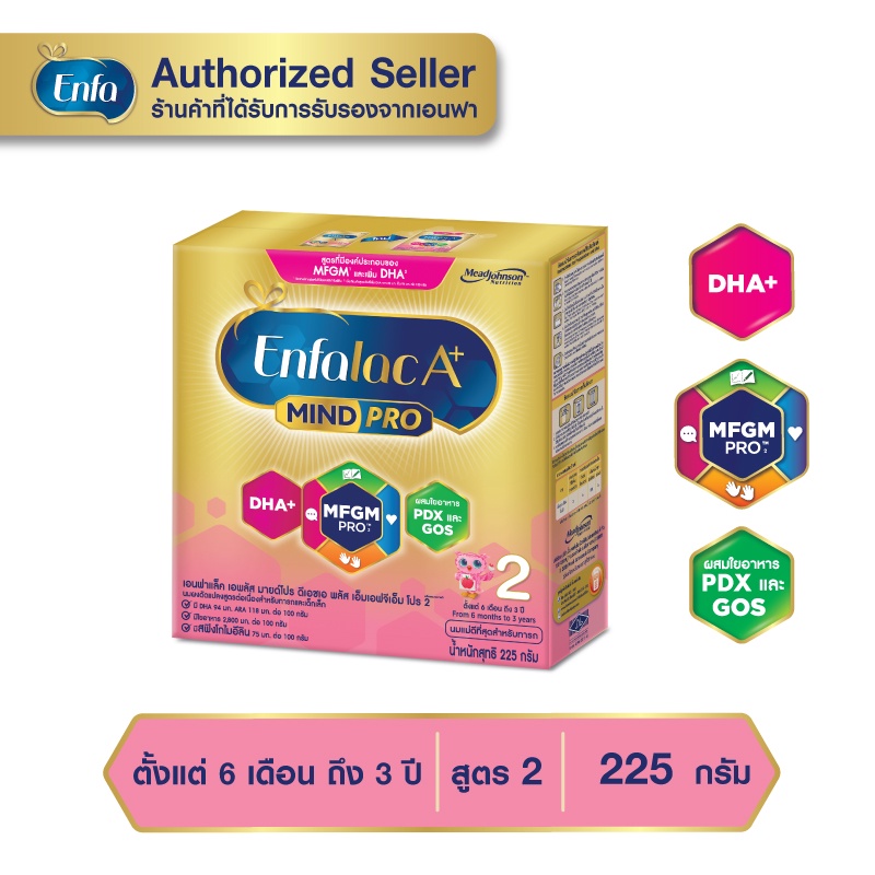 Enfalac A Mind Pro DHA MFGM 2 เอนฟาแลค เอพลส มายดโปร นมผงสตร 2