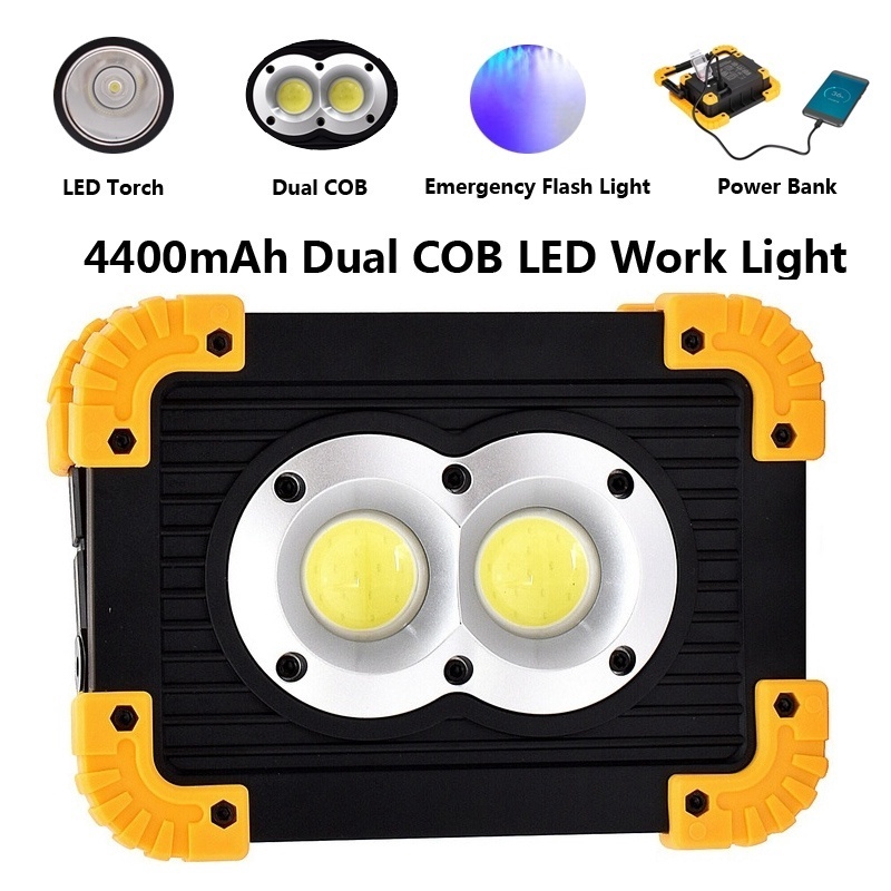 High Quality Dual Cob Led Work Light Waterproof Emergency Usb