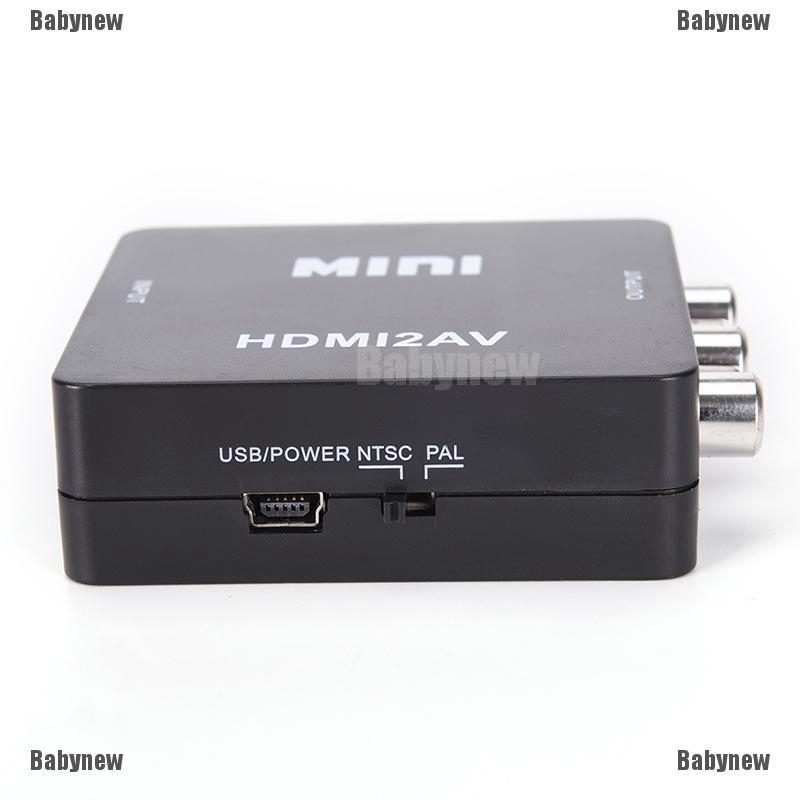 babynew 1080 p hdmi 2av mini hdmi to av cvbs rca อะแดปเตอรแปลงเสยง