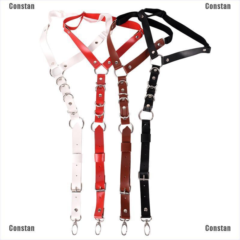 ConstanSexy Single Strap Clip Leather Punk Suspender Hook Adjustable