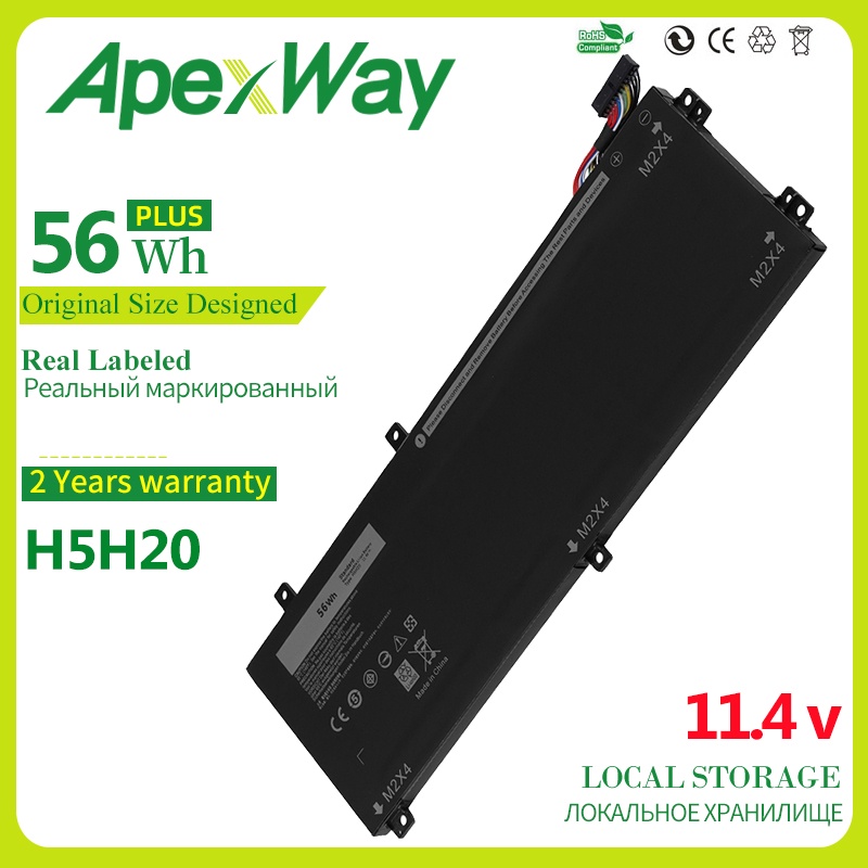 Apexway H5H20 6GTPY New Laptop Battery For DELL XPS 15 9560 9570 15