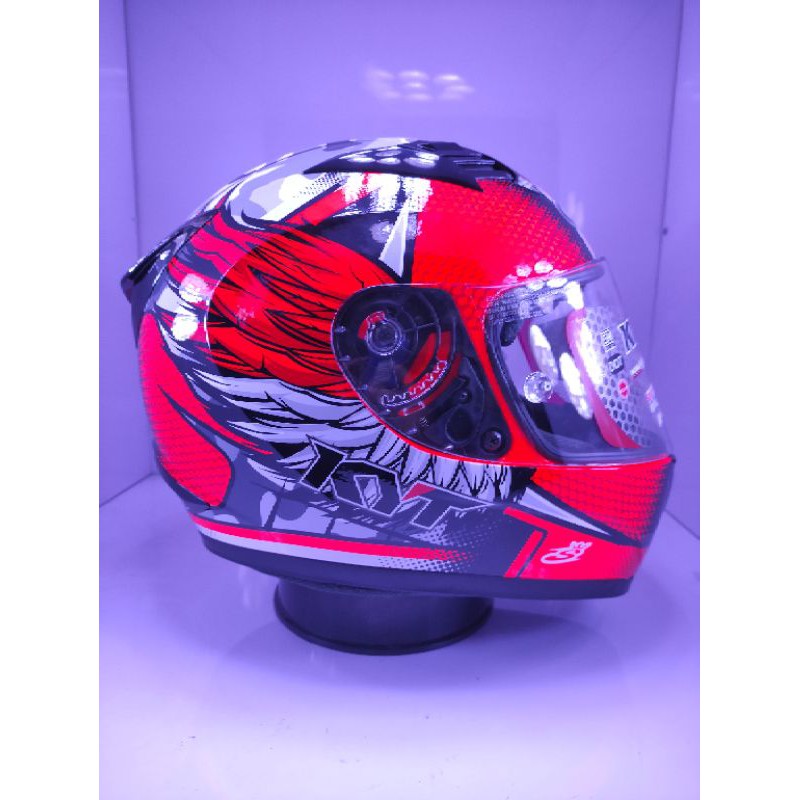 Kyt R10 Flat Race Edition Andi Gilang Red Fluo Black ไซซ XL