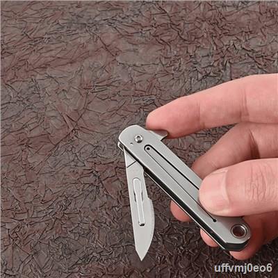 Stainless Steel Quick Opening Folding Knife Utility Knife Mini Folding